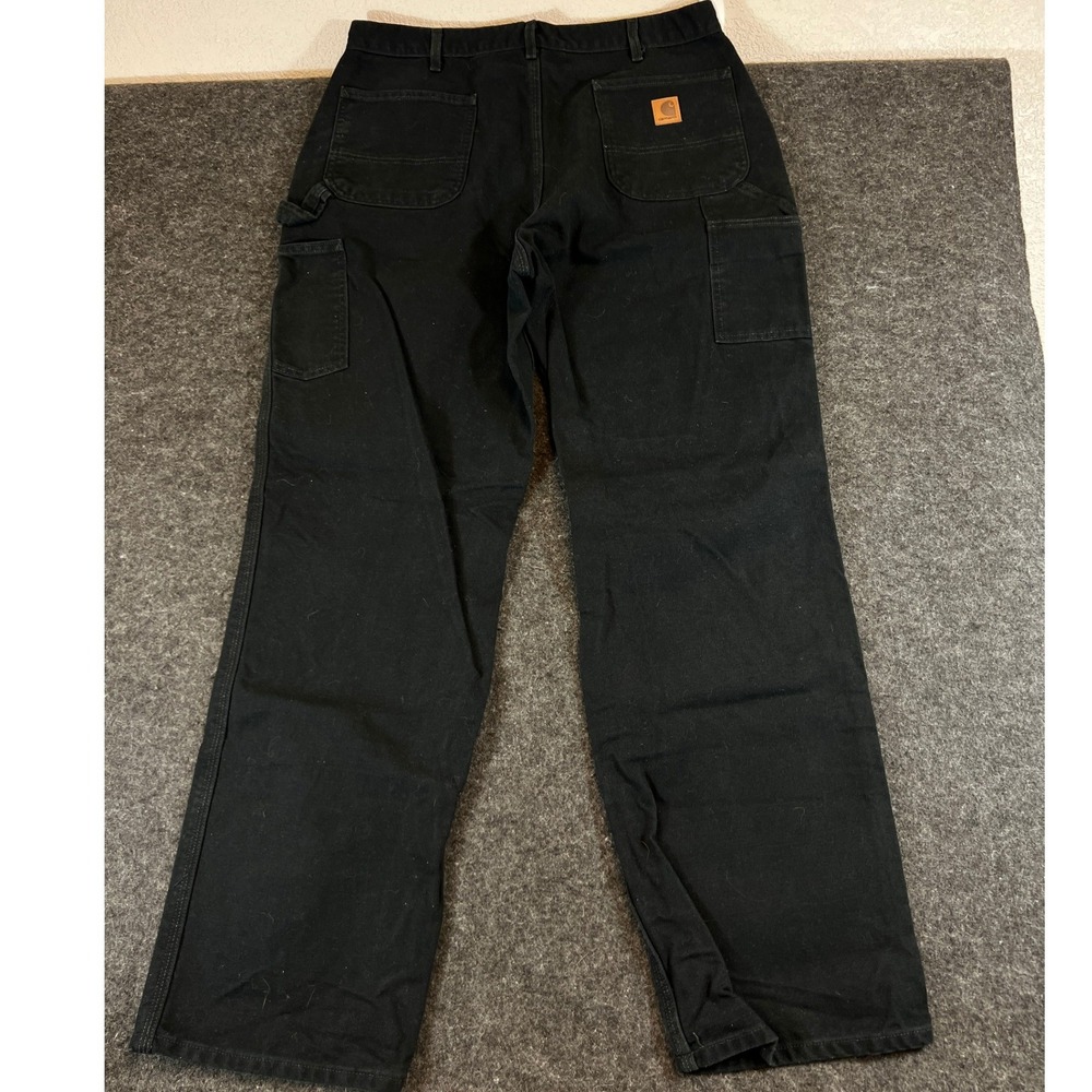 Carhartt B11 BLK Loose Original Fit Carpenter Pants Black 38x34 Workwear Cotton